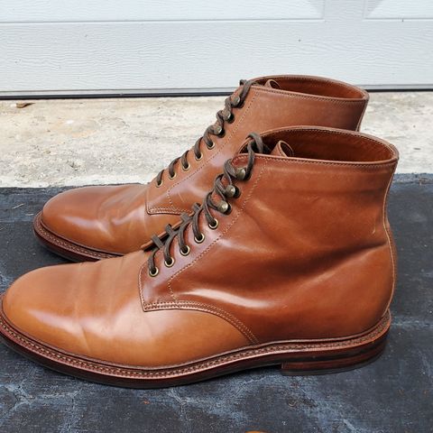 Grant Stone Edward Boot in Horween Honey Glazed Shell Cordovan