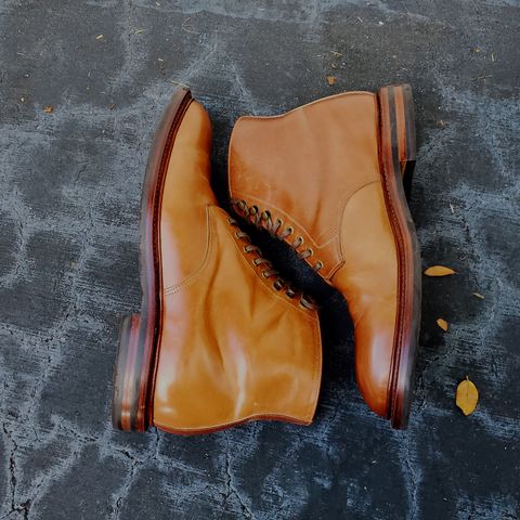 Grant Stone Edward Boot in Horween Honey Glazed Shell Cordovan