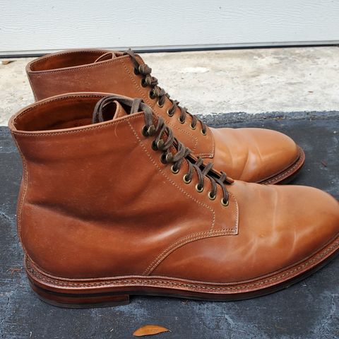Grant Stone Edward Boot in Horween Honey Glazed Shell Cordovan