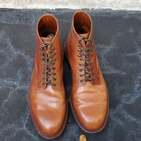 Grant Stone Edward Boot in Horween Honey Glazed Shell Cordovan