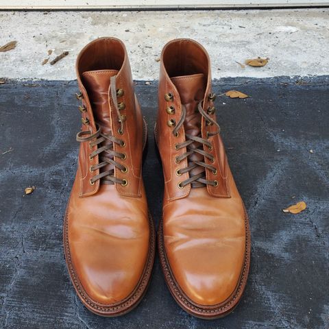 Grant Stone Edward Boot in Horween Honey Glazed Shell Cordovan