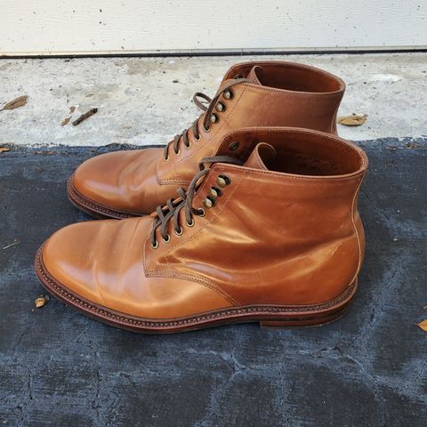 Grant Stone Edward Boot in Horween Honey Glazed Shell Cordovan
