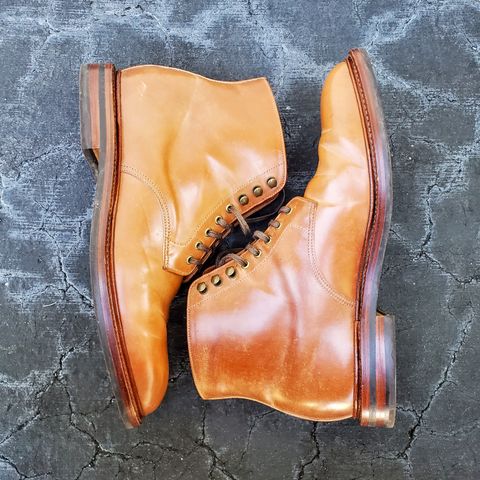 Grant Stone Edward Boot in Horween Honey Glazed Shell Cordovan