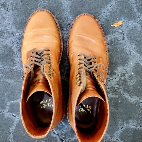Grant Stone Edward Boot in Horween Honey Glazed Shell Cordovan
