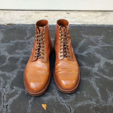 Grant Stone Edward Boot in Horween Honey Glazed Shell Cordovan