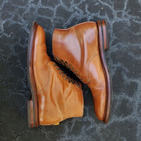 Grant Stone Edward Boot in Horween Honey Glazed Shell Cordovan