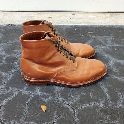 Grant Stone Edward Boot in Horween Honey Glazed Shell Cordovan