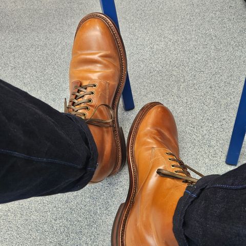 Grant Stone Edward Boot in Horween Honey Glazed Shell Cordovan