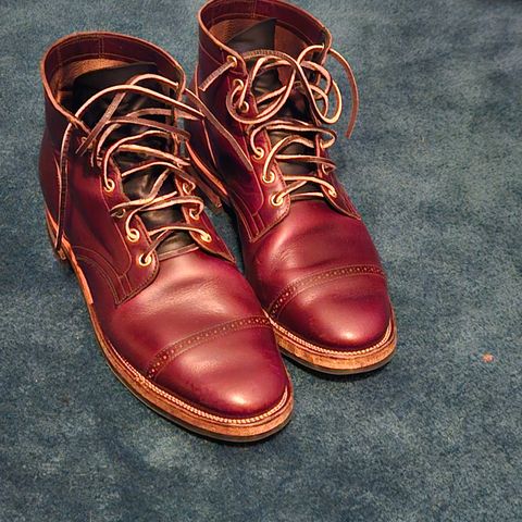 View photo of Viberg Service Boot BCT in Horween Color 8 Chromexcel