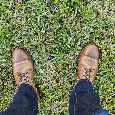 View photo of Viberg Service Boot BCT in Horween Natural Chromexcel