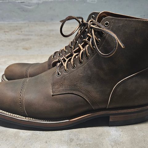 View photo of Viberg Service Boot BCT in Horween Golden Brown Predator