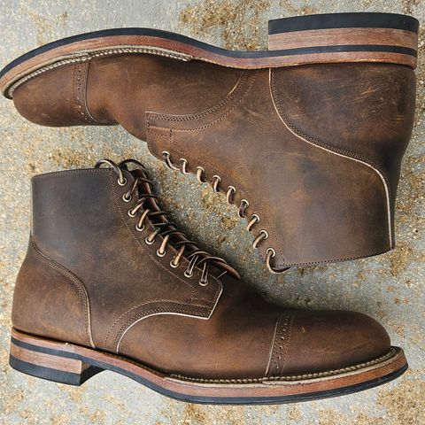 View photo of Viberg Service Boot BCT in Horween Golden Brown Predator