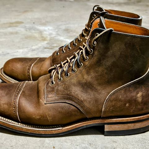 View photo of Viberg Service Boot BCT in Horween Golden Brown Predator