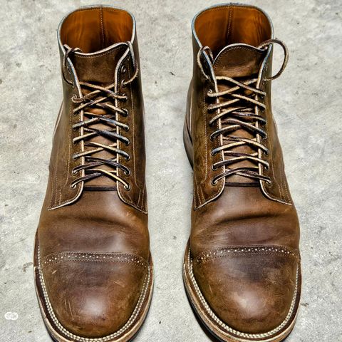 View photo of Viberg Service Boot BCT in Horween Golden Brown Predator