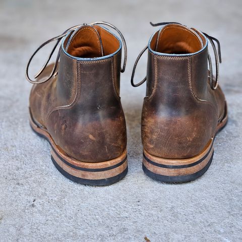 View photo of Viberg Service Boot BCT in Horween Golden Brown Predator