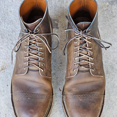 View photo of Viberg Service Boot BCT in Horween Golden Brown Predator