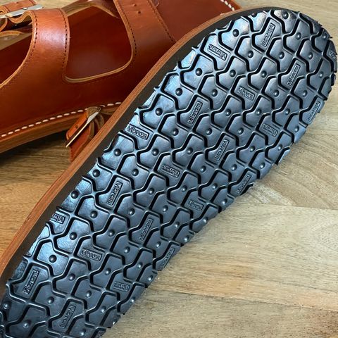 Zerrows Two Strap Sandal in Dark Brown Douglas