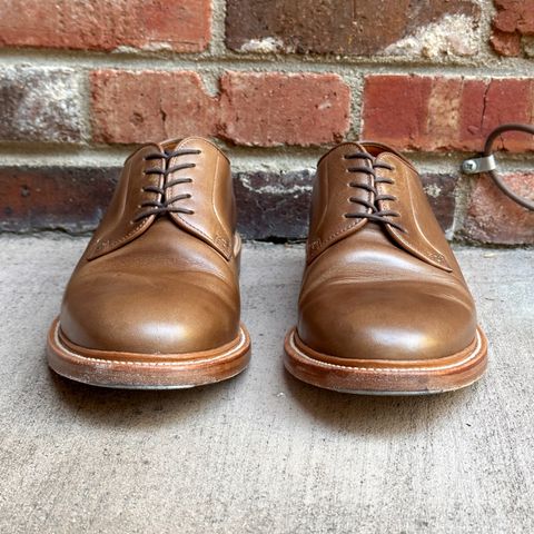 Grant Stone Plain Toe Blucher in Horween Dune Chromexcel