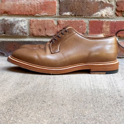 Grant Stone Plain Toe Blucher in Horween Dune Chromexcel