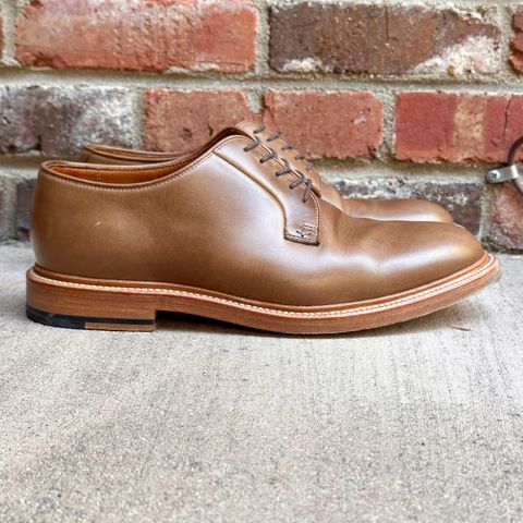 Grant Stone Plain Toe Blucher in Horween Dune Chromexcel