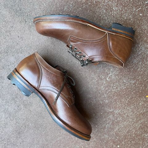Viberg 145 Oxford in Horween Natural Essex Workshoe Butt