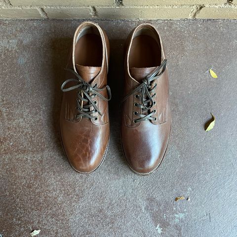 Viberg 145 Oxford in Horween Natural Essex Workshoe Butt