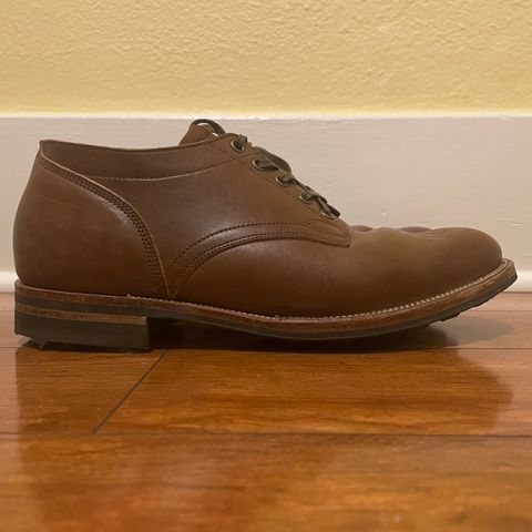 Viberg 145 Oxford in Horween Natural Essex Workshoe Butt