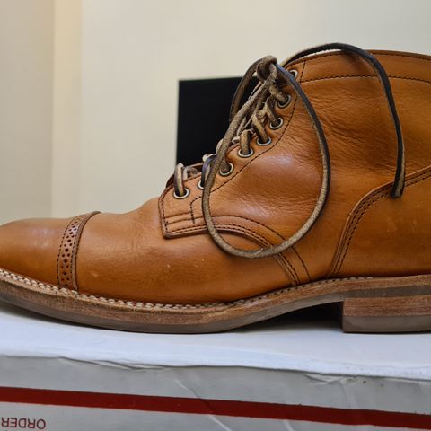 View photo of Viberg Service Boot in Tochigi Natural Cowhide