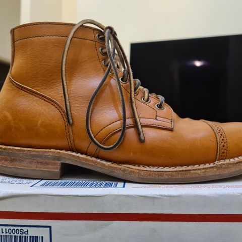 View photo of Viberg Service Boot in Tochigi Natural Cowhide