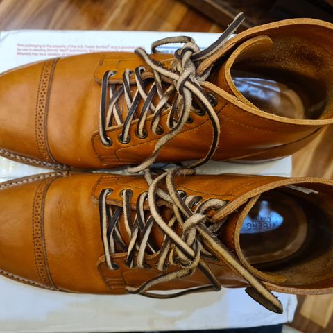 View photo of Viberg Service Boot in Tochigi Natural Cowhide