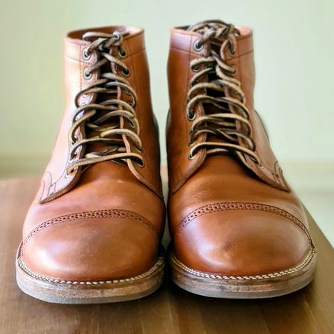 View photo of Viberg Service Boot in Tochigi Natural Cowhide