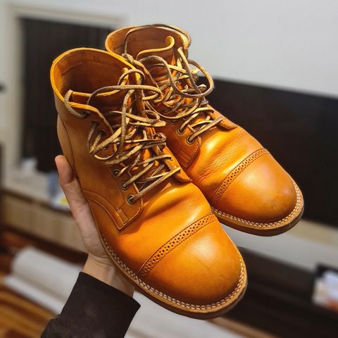 View photo of Viberg Service Boot in Tochigi Natural Cowhide