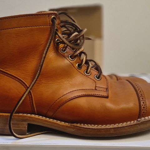 View photo of Viberg Service Boot in Tochigi Natural Cowhide