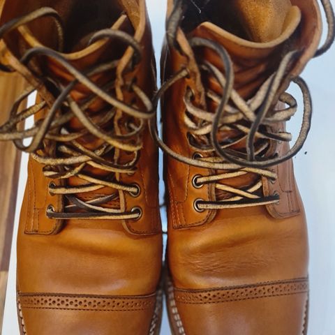 View photo of Viberg Service Boot in Tochigi Natural Cowhide