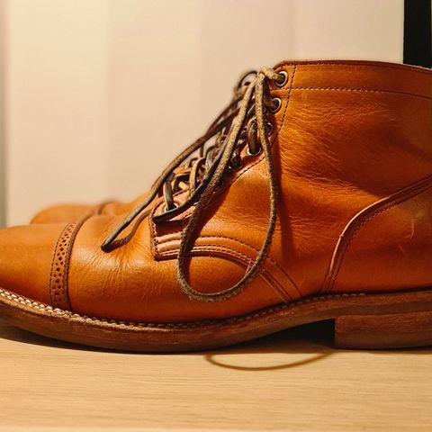 View photo of Viberg Service Boot in Tochigi Natural Cowhide