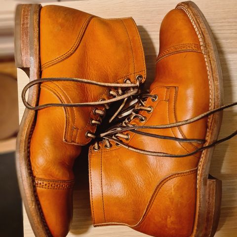 View photo of Viberg Service Boot in Tochigi Natural Cowhide