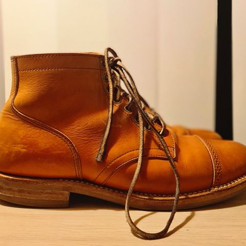 View photo of Viberg Service Boot in Tochigi Natural Cowhide