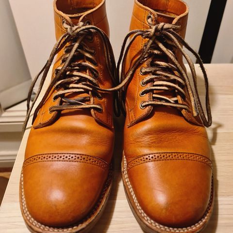 View photo of Viberg Service Boot in Tochigi Natural Cowhide