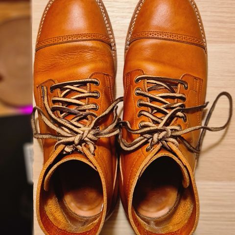 View photo of Viberg Service Boot in Tochigi Natural Cowhide