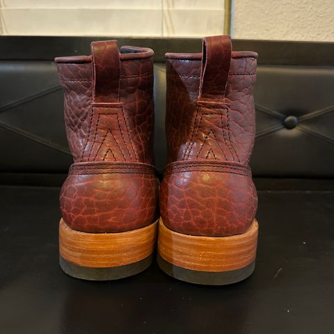 Nicks MTO in Law Tanning Oxblood Smooth Shruken Bison