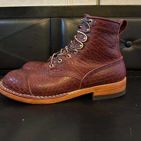 Nicks MTO in Law Tanning Oxblood Smooth Shruken Bison