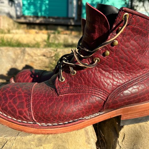 Nicks MTO in Law Tanning Oxblood Smooth Shruken Bison