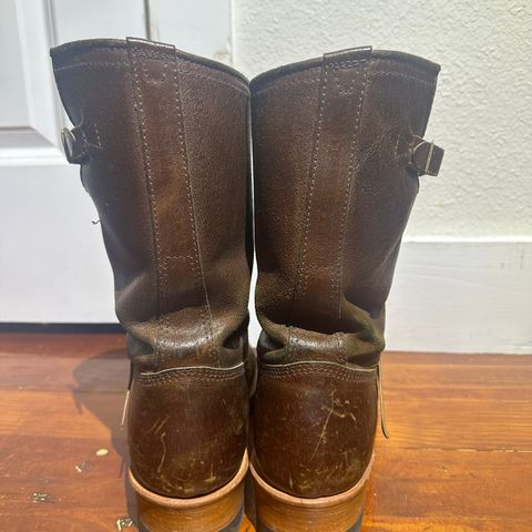 John Lofgren Wabash Engineer Boots in HORWEEN SHF  Reverse Horsehide