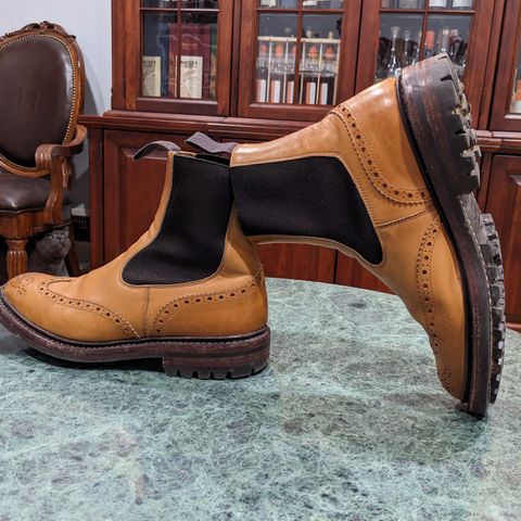 View photo of Tricker's Henry Country Dealer Boot in 1001 Burnished Calf