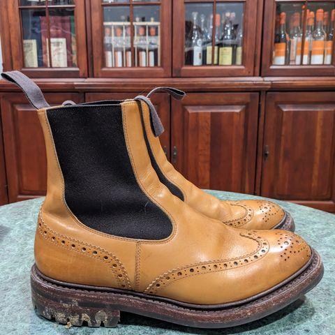 View photo of Tricker's Henry Country Dealer Boot in 1001 Burnished Calf