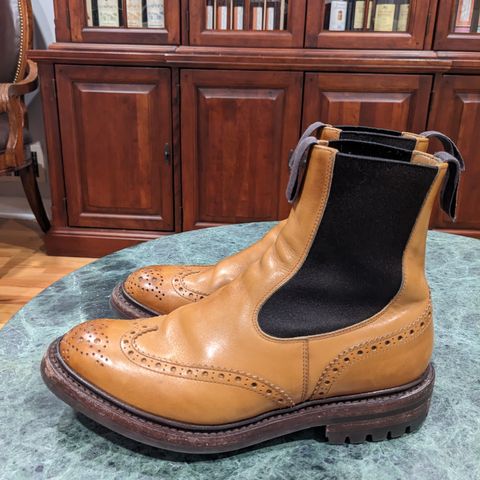 View photo of Tricker's Henry Country Dealer Boot in 1001 Burnished Calf