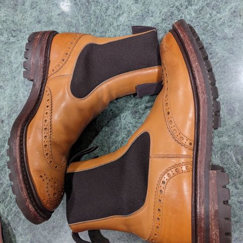 View photo of Tricker's Henry Country Dealer Boot in 1001 Burnished Calf