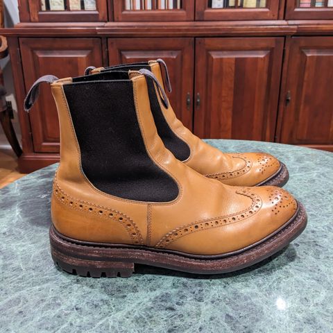 View photo of Tricker's Henry Country Dealer Boot in 1001 Burnished Calf