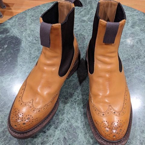 View photo of Tricker's Henry Country Dealer Boot in 1001 Burnished Calf