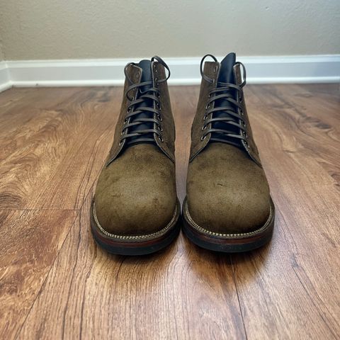 Viberg Service Boot in Horween Mushroom Chamois Roughout